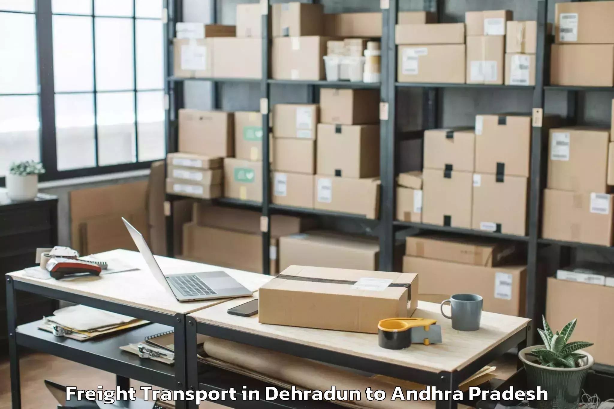 Quality Dehradun to Rompicharla Freight Transport